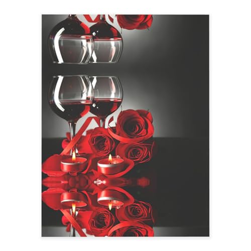 Rote Rose und Wein, romantischer Druck, modische Kristall-Aufkleber, Bastelkarten, Dekorationen für Wasserflasche, Laptop, Gepäck, Telefon, Gitarre Rote Rose und Wein, romantischer Druck, modische Kristall-Aufkleber, Bastelkarten, Dekorationen für Wasserflasche, Laptop, Gepäck, Telefon, Gitarre von YUBVCF