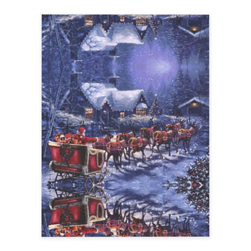 Schnee-Nacht, Weihnachtsmann und Hirsch, bedruckt, modische Kristall-Aufkleber, Bastelkarten, Dekorationen für Wasserflasche, Laptop, Gepäck, Telefon, Gitarre Schnee-Nacht, Weihnachtsmann und Hirsch, bedruckt, modische Kristall-Aufkleber, Bastelkarten, Dekorationen für Wasserflasche, Laptop, Gepäck, Telefon, Gitarre von YUBVCF