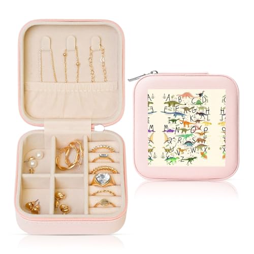 YUBVCF Stilvolle Lernalphabete mit Dinosaurier-Druck, stilvolle Schmuckschatulle, Ringbox, Premium, wunderschön für Hochzeit, Verlobung YUBVCF Stilvolle Lernalphabete mit Dinosaurier-Druck, stilvolle Schmuckschatulle, Ringbox, Premium, wunderschön für Hochzeit, Verlobung von YUBVCF