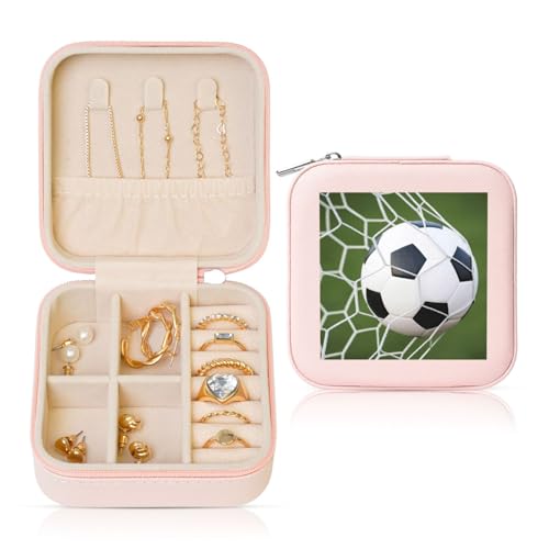 YUBVCF Stilvolle Schmuckschatulle mit Fußball-Druck, Ringbox, Premium, wunderschön für Hochzeit, Verlobung YUBVCF Stilvolle Schmuckschatulle mit Fußball-Druck, Ringbox, Premium, wunderschön für Hochzeit, Verlobung von YUBVCF