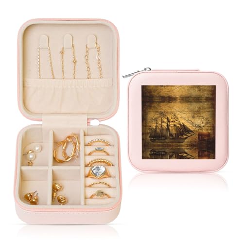 YUBVCF Stilvolle Schmuckschatulle mit Segelpiraten-Motiv, Ringbox, hochwertig, wunderschön für Hochzeit, Verlobung YUBVCF Stilvolle Schmuckschatulle mit Segelpiraten-Motiv, Ringbox, hochwertig, wunderschön für Hochzeit, Verlobung von YUBVCF