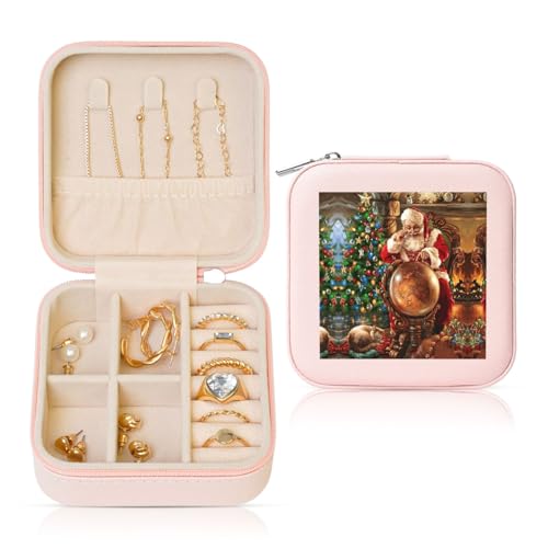 YUBVCF Stilvolle Schmuckschatulle mit Weihnachtsmann-Druck, Ringbox, Premium, wunderschön für Hochzeit, Verlobung YUBVCF Stilvolle Schmuckschatulle mit Weihnachtsmann-Druck, Ringbox, Premium, wunderschön für Hochzeit, Verlobung von YUBVCF