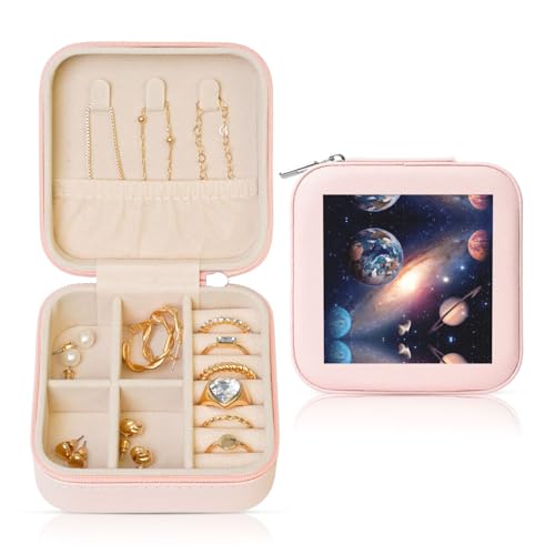YUBVCF Stilvolle Schmuckschatulle mit Weltplanetendruck, Ringbox, Premium, wunderschön für Hochzeit, Verlobung YUBVCF Stilvolle Schmuckschatulle mit Weltplanetendruck, Ringbox, Premium, wunderschön für Hochzeit, Verlobung von YUBVCF