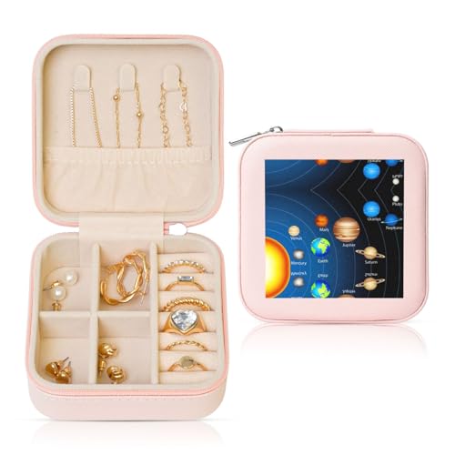 YUBVCF Stilvolle Schmuckschatulle mit Weltraum-Galaxie-Druck, Ringbox, Premium, wunderschön für Hochzeit, Verlobung von YUBVCF