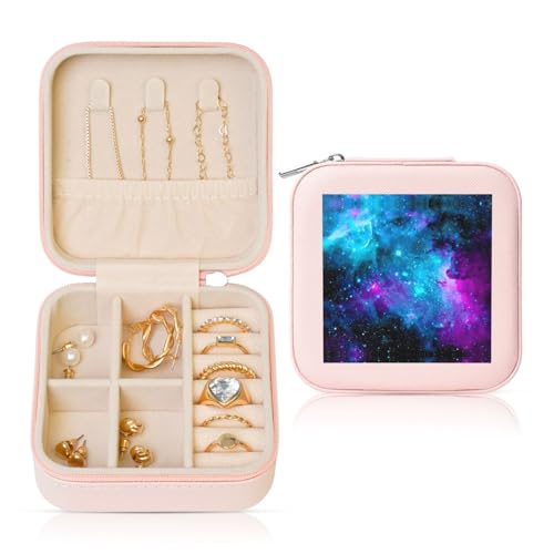 YUBVCF Stilvolle Schmuckschatulle mit violettem Sternenhimmel-Druck, Ringbox, Premium, wunderschön für Hochzeit, Verlobung YUBVCF Stilvolle Schmuckschatulle mit violettem Sternenhimmel-Druck, Ringbox, Premium, wunderschön für Hochzeit, Verlobung von YUBVCF