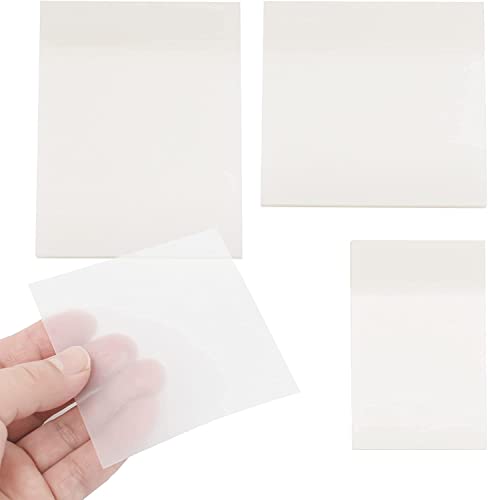 YUBX 150 Blätter Transparente Haftnotizen, Transparent Sticky Notes Klebezettel Papier 3 Größen Selbstklebende Notizbuch für Studenten, Lesen, Lernen, Schule, Zuhause und Büro von YUBX