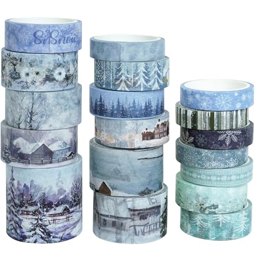 YUBX 18 Rollen Weihnachten Washi Tape Set Landschaftsbau Schneeverzierung Masking Tape Dekoratives Klebeband Bunt für DIY Handwerk Bullet Journals Planer Scrapbooking Verpackung YUBX 18 Rollen Weihnachten Washi Tape Set Landschaftsbau Schneeverzierung Masking Tape Dekoratives Klebeband Bunt für DIY Handwerk Bullet Journals Planer Scrapbooking Verpackung von YUBX
