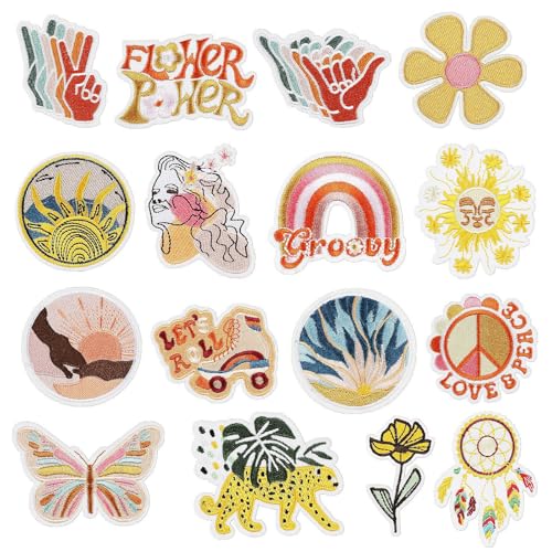 Bügelbilder für Textilien, 16 Stück Flicken zum Aufbügeln Bestickte Bügelflicken Bügel Patches DIY AufnäHer zum Aufbügeln Kleidung Aufbügelflicken für Jeans Jacken Hüte Bügelbilder für Textilien, 16 Stück Flicken zum Aufbügeln Bestickte Bügelflicken Bügel Patches DIY AufnäHer zum Aufbügeln Kleidung Aufbügelflicken für Jeans Jacken Hüte von YUDAWN