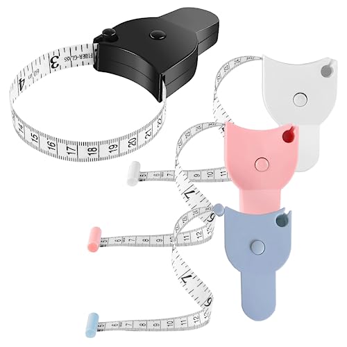 Ergonomisches Körpermaßband, 4 Stück Schneidermaßband Maßband Körper Umfangmaßband Einziehbares Massband Nähen Taillenmaßband Körpermaße Meterband für Fitness Basteln Ergonomisches Körpermaßband, 4 Stück Schneidermaßband Maßband Körper Umfangmaßband Einziehbares Massband Nähen Taillenmaßband Körpermaße Meterband für Fitness Basteln von YUDAWN