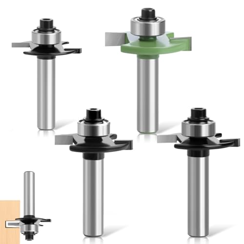 Fräser für Oberfräse, 4 Stück ScheibennutfräSer für Oberfräse Nutfräser 8mm Schaft Feder Fräser Set mit Kugellagern Werkzeuge für Holzbearbeitung 2mm, 3mm, 4mm, 5mm Fräser für Oberfräse, 4 Stück ScheibennutfräSer für Oberfräse Nutfräser 8mm Schaft Feder Fräser Set mit Kugellagern Werkzeuge für Holzbearbeitung 2mm, 3mm, 4mm, 5mm von YUDAWN