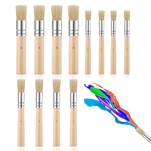 Pinsel Rund, 12 Stück Schablonierpinsel Set Borstenpinsel StupfPinsel Naturborsten Pinsel 3 Größen Malpinsel Künstlerpinsel für Acrylmalerei Ölgemälde DIY Crafts Pinsel Rund, 12 Stück Schablonierpinsel Set Borstenpinsel StupfPinsel Naturborsten Pinsel 3 Größen Malpinsel Künstlerpinsel für Acrylmalerei Ölgemälde DIY Crafts von YUDAWN