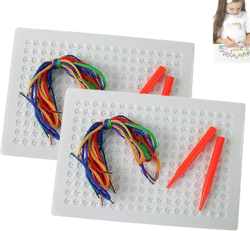 YUDSIT Fädelbretter, Wonder Stitch Board, Calm Down Fädelbretter, DIY String Weaving Zeichenbrett(2pcs) von YUDSIT