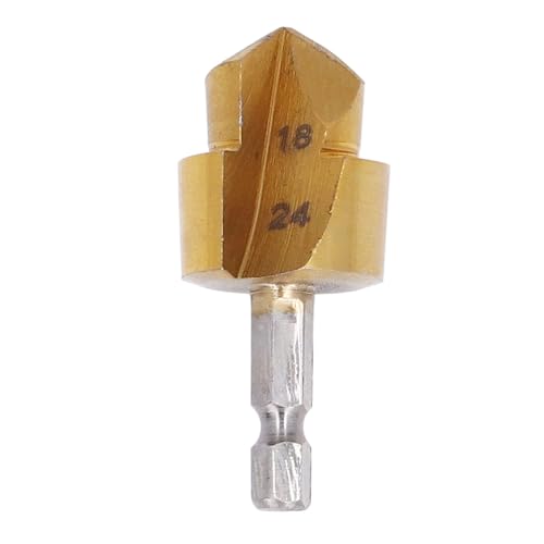 YUEHISY 1/4in -Hex -Schaft -Countersink -Bohrer, HSS Hoher Kohlenstoffstahl mit TI -Beschichtung für die Lochöffnung, 18 Bis 24 Mm Schnittdurchmesser 90 Grad YUEHISY 1/4in -Hex -Schaft -Countersink -Bohrer, HSS Hoher Kohlenstoffstahl mit TI -Beschichtung für die Lochöffnung, 18 Bis 24 Mm Schnittdurchmesser 90 Grad von YUEHISY
