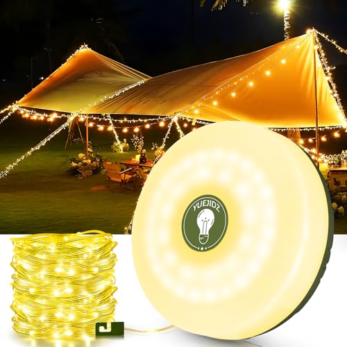 YUEJIDZ Camping Lichterkette Aufrollbar mit 8 Beleuchtungsmodi, 10M LED Ausziehbare Lichterkette Camping,Langlebig Wasserdicht USB Aufladung Campinglampe Taschenlampe für Zelt Camping Hof Dekoration YUEJIDZ Camping Lichterkette Aufrollbar mit 8 Beleuchtungsmodi, 10M LED Ausziehbare Lichterkette Camping,Langlebig Wasserdicht USB Aufladung Campinglampe Taschenlampe für Zelt Camping Hof Dekoration von YUEJIDZ