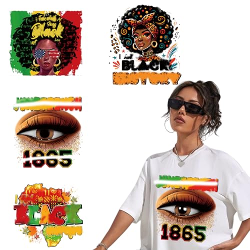 4 Bögen schwarze Geschichte Bügelbilder Juneteenth Heat Transfer Vinyl Patches Schwarz Leopard Mädchen Brief Feuerwerk Design Aufbügler Aufkleber für T-Shirt Hoodies Waschbar DIY Dekorationen 4 Bögen schwarze Geschichte Bügelbilder Juneteenth Heat Transfer Vinyl Patches Schwarz Leopard Mädchen Brief Feuerwerk Design Aufbügler Aufkleber für T-Shirt Hoodies Waschbar DIY Dekorationen von YUEJIMEIGUI