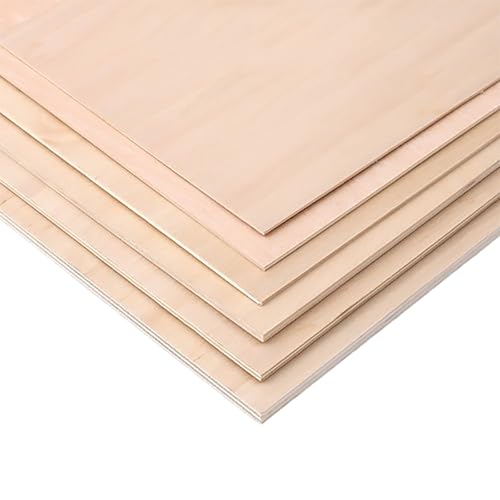 Bögen, Bastelbedarf, 2 Pcs Basswood Sheets, 6Mm Thick Unfinished Wood Sheets for Crafts Wood Burning Painting Wood Engraving Laser Cutting,50cm*50cm(50cm*50cm (2pcs)) von YUEKOPOU