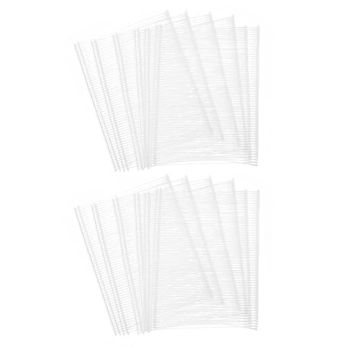 Etikettierverschlüsse, Kleidungsetikettierung, 2500Pcs Mini Stitch Gun Fasteners, Micro Fasteners Stitch Gun Refill Quick Clothing Fixer for Clothing Fine Stitch Tag Gun,(Clear,65mm/2.56") von YUEKOPOU