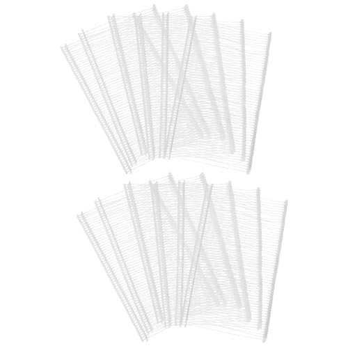 Etikettierverschlüsse, Kleidungsetikettierung, 2500Pcs Mini Stitch Gun Fasteners, Micro Fasteners Stitch Gun Refill Quick Clothing Fixer for Clothing Fine Stitch Tag Gun,(White,50mm/1.97") von YUEKOPOU