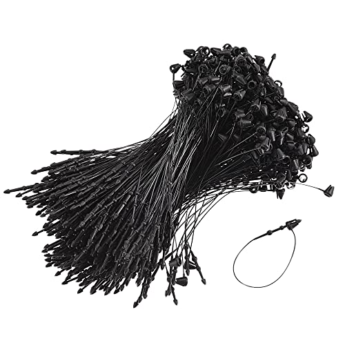 Etikettierverschlüsse, Kleidungsetikettierung, Snap Lock Pins Loop Price Tag Fastener Plastic Tags Ties Black 3 Inch/85mm Pack of 2000(85mm) von YUEKOPOU