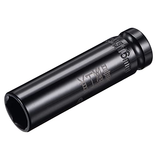 Innensechskant-Bohrer-Kit, Sechskant-Schaft, Schli 1/2" Drive 15mm Deep Impact Socket - Heat-Treated CR-V Steel, 3.15" Length, 6-Point Metric Tool(16mm) von YUEKOPOU