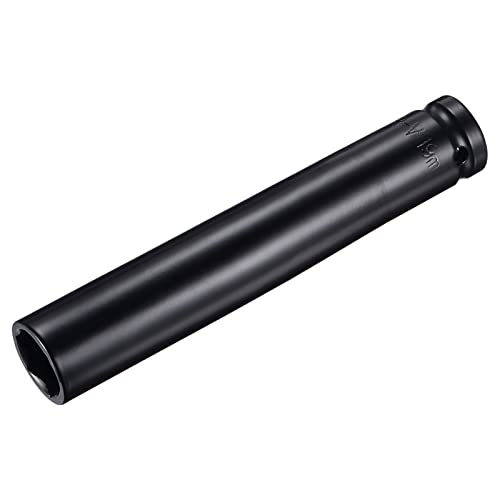 Innensechskant-Bohrer-Kit, Sechskant-Schaft, Schli 1/2" Drive Deep Impact Socket - Heat-Treated CR-V Steel, 6" Length, 6-Point Metric Sizes(19mm) von YUEKOPOU