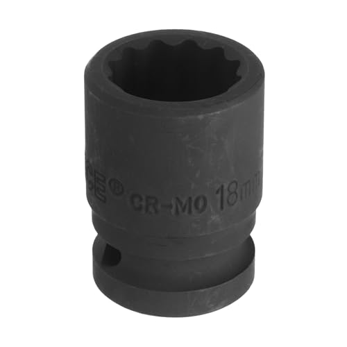 Innensechskant-Bohrer-Kit, Sechskant-Schaft, Schli 1/2" Drive Shallow Impact Socket - 12-Point Metric CR-MO Steel Nut Impact Grade Socket for Auto Repair(18mm) von YUEKOPOU