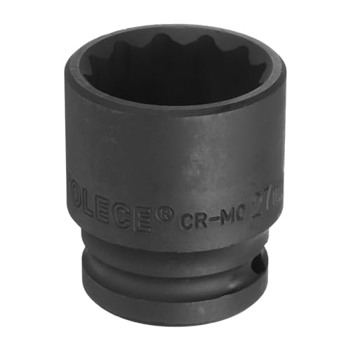 Innensechskant-Bohrer-Kit, Sechskant-Schaft, Schli 1/2" Drive Shallow Impact Socket - 12-Point Metric CR-MO Steel Nut Impact Grade Socket for Auto Repair(27mm) von YUEKOPOU