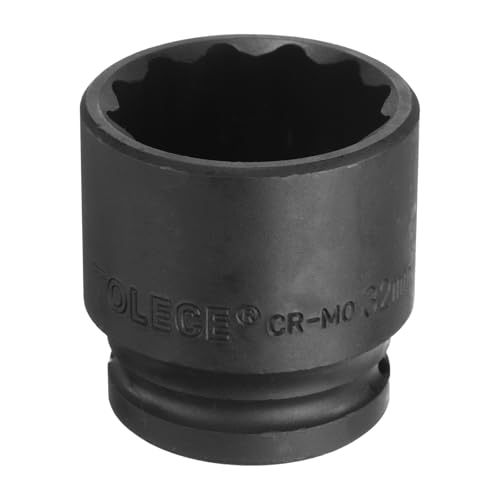 Innensechskant-Bohrer-Kit, Sechskant-Schaft, Schli 1/2" Drive Shallow Impact Socket - 12-Point Metric CR-MO Steel Nut Impact Grade Socket for Auto Repair(32mm) von YUEKOPOU