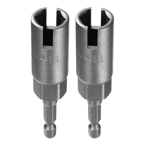 Innensechskant-Bohrer-Kit, Sechskant-Schaft, Schli 2pcs H13 Wing Nut Driver 1/4" Hex Shank Power Deep Slot Wing Nut Drill Bit for Impact Driver Tool Set(13mm) von YUEKOPOU