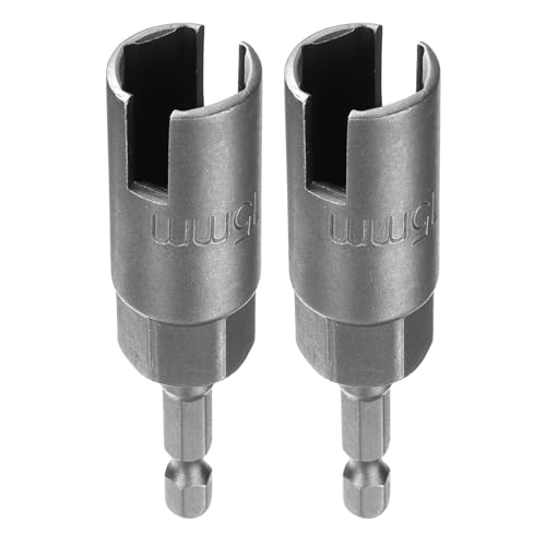 Innensechskant-Bohrer-Kit, Sechskant-Schaft, Schli 2pcs H13 Wing Nut Driver 1/4" Hex Shank Power Deep Slot Wing Nut Drill Bit for Impact Driver Tool Set(15mm) von YUEKOPOU