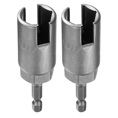 Innensechskant-Bohrer-Kit, Sechskant-Schaft, Schli 2pcs H13 Wing Nut Driver 1/4" Hex Shank Power Deep Slot Wing Nut Drill Bit for Impact Driver Tool Set(17mm) von YUEKOPOU