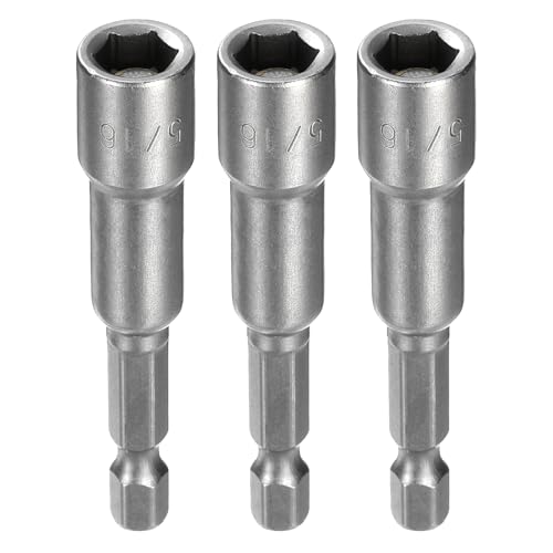 Innensechskant-Bohrer-Kit, Sechskant-Schaft, Schli 3pcs Hex Nut Driver Drill Bit Set with 1/4" Hex Shank Magnetic Nut Setter for Power Drills and Impact Drivers(5/16") von YUEKOPOU