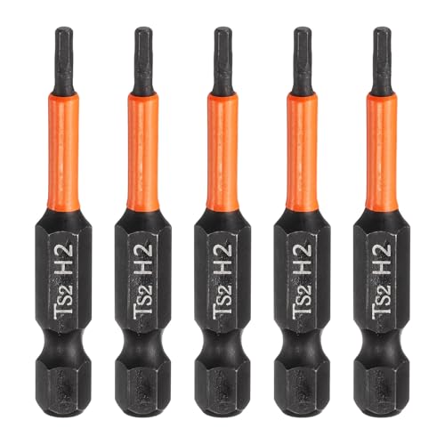 Innensechskant-Bohrer-Kit, Sechskant-Schaft, Schli 5pcs Hex Head Wrench Drill Bit Set - 1/4" Hex Shank, 2" Length, S2 Steel, Magnetic Impact Driver Compatible with Electric Drills(2mm) von YUEKOPOU