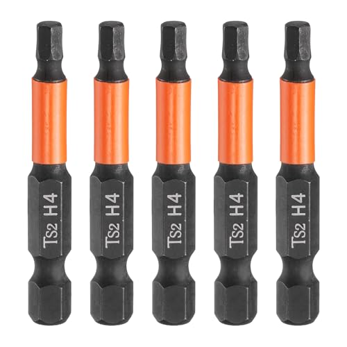 Innensechskant-Bohrer-Kit, Sechskant-Schaft, Schli 5pcs Hex Head Wrench Drill Bit Set - 1/4" Hex Shank, 2" Length, S2 Steel, Magnetic Impact Driver Compatible with Electric Drills(4mm) von YUEKOPOU