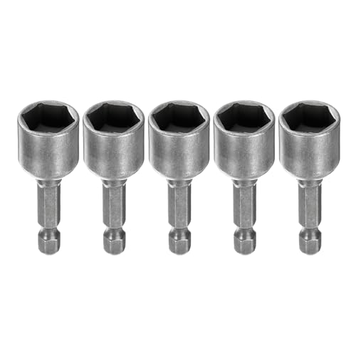 Innensechskant-Bohrer-Kit, Sechskant-Schaft, Schli 5pcs Hex Nut Driver Drill Bit Set with 1/4" Hex Shank, 1.9" Long Magnetic Nut Setter for Power Drills & Impact Drivers(1/2" x 1.9") von YUEKOPOU