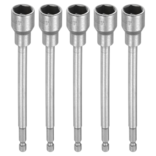Innensechskant-Bohrer-Kit, Sechskant-Schaft, Schli 5pcs Nut Driver Drill Bit Set - 1/4" Hex Shank Extra Long Magnetic 6-Point Sockets for Power Drill Drivers(14mm) von YUEKOPOU