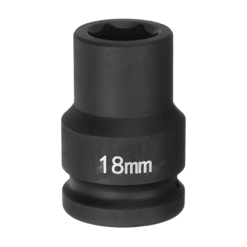 Innensechskant-Bohrer-Kit, Sechskant-Schaft, Schli 6-Point Impact Socket 3/4" Drive Heavy-Duty Metric Axle Nut Tool for Automotive Repairs(18mm) von YUEKOPOU
