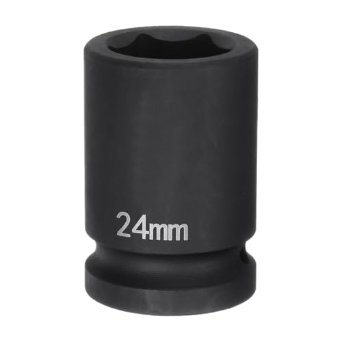 Innensechskant-Bohrer-Kit, Sechskant-Schaft, Schli 6-Point Impact Socket 3/4" Drive Heavy-Duty Metric Axle Nut Tool for Automotive Repairs(24mm) von YUEKOPOU