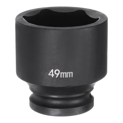 Innensechskant-Bohrer-Kit, Sechskant-Schaft, Schli 6-Point Impact Socket 3/4" Drive Heavy-Duty Metric Axle Nut Tool for Automotive Repairs(49mm) von YUEKOPOU