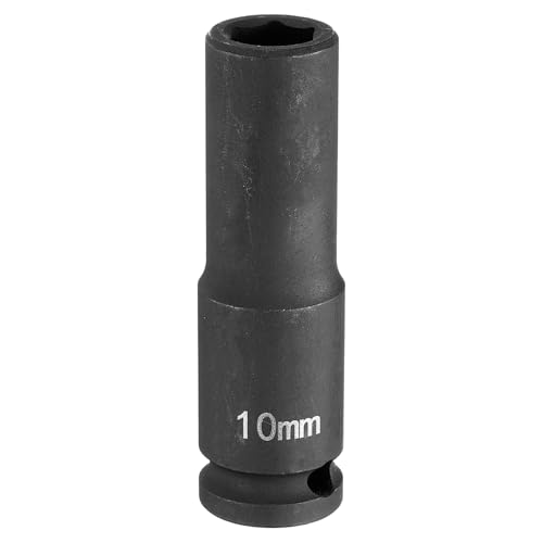 Innensechskant-Bohrer-Kit, Sechskant-Schaft, Schli Deep Impact Socket 3/8" Square Drive - 6 Point CR-MO Steel Flip Socket for Auto and Home Repairs(10mm) von YUEKOPOU