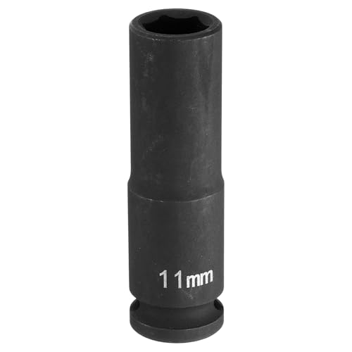 Innensechskant-Bohrer-Kit, Sechskant-Schaft, Schli Deep Impact Socket 3/8" Square Drive - 6 Point CR-MO Steel Flip Socket for Auto and Home Repairs(11mm) von YUEKOPOU