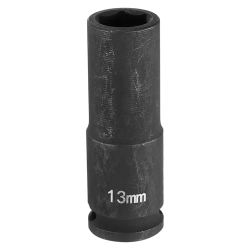 Innensechskant-Bohrer-Kit, Sechskant-Schaft, Schli Deep Impact Socket 3/8" Square Drive - 6 Point CR-MO Steel Flip Socket for Auto and Home Repairs(13mm) von YUEKOPOU