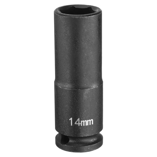 Innensechskant-Bohrer-Kit, Sechskant-Schaft, Schli Deep Impact Socket 3/8" Square Drive - 6 Point CR-MO Steel Flip Socket for Auto and Home Repairs(14mm) von YUEKOPOU