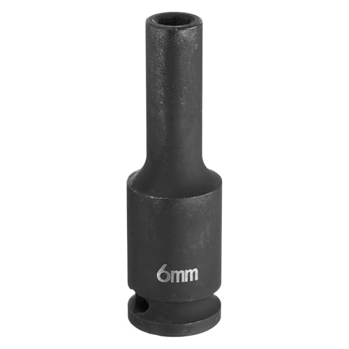 Innensechskant-Bohrer-Kit, Sechskant-Schaft, Schli Deep Impact Socket 3/8" Square Drive - 6 Point CR-MO Steel Flip Socket for Auto and Home Repairs(6mm) von YUEKOPOU