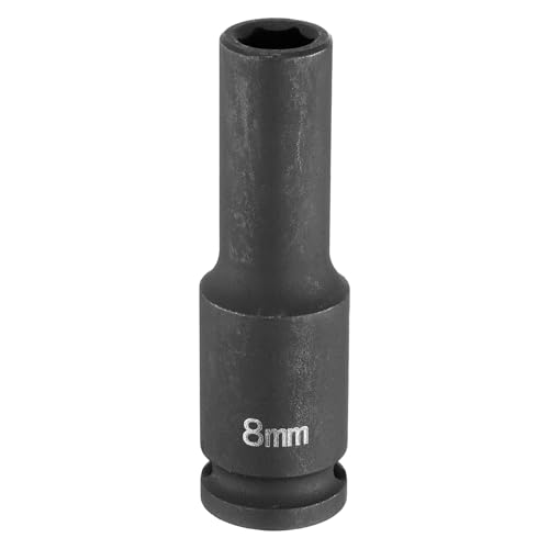 Innensechskant-Bohrer-Kit, Sechskant-Schaft, Schli Deep Impact Socket 3/8" Square Drive - 6 Point CR-MO Steel Flip Socket for Auto and Home Repairs(8mm) von YUEKOPOU