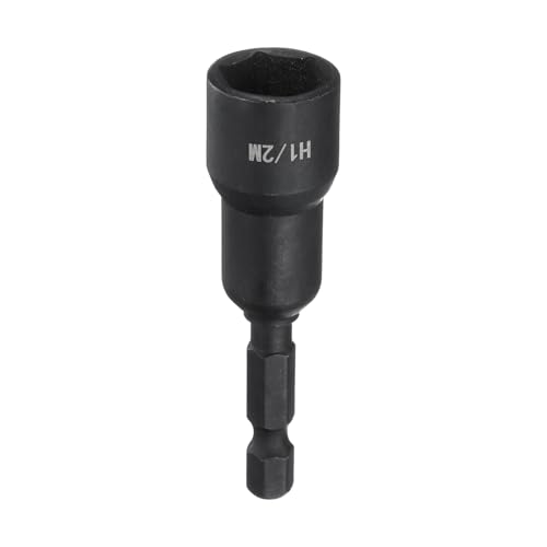 Innensechskant-Bohrer-Kit, Sechskant-Schaft, Schli Magnetic Nut Driver Long Quick Change Hex Shank - Durable CRV Steel for Impact Drive Nuts and Bolts - Ideal for Drill Bit Set(1/2inch x 2.5inch) von YUEKOPOU