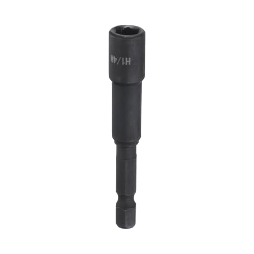 Innensechskant-Bohrer-Kit, Sechskant-Schaft, Schli Magnetic Nut Driver Long Quick Change Hex Shank - Durable CRV Steel for Impact Drive Nuts and Bolts - Ideal for Drill Bit Set(1/4inch x 2.5inch) von YUEKOPOU