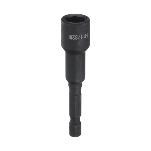 Innensechskant-Bohrer-Kit, Sechskant-Schaft, Schli Magnetic Nut Driver Long Quick Change Hex Shank - Durable CRV Steel for Impact Drive Nuts and Bolts - Ideal for Drill Bit Set(11/32inch x 2.5inch) von YUEKOPOU