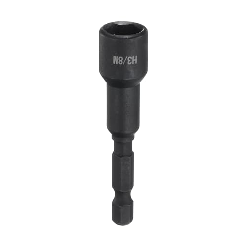 Innensechskant-Bohrer-Kit, Sechskant-Schaft, Schli Magnetic Nut Driver Long Quick Change Hex Shank - Durable CRV Steel for Impact Drive Nuts and Bolts - Ideal for Drill Bit Set(3/8inch x 2.5inch) von YUEKOPOU