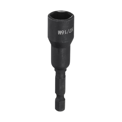Innensechskant-Bohrer-Kit, Sechskant-Schaft, Schli Magnetic Nut Driver Long Quick Change Hex Shank - Durable CRV Steel for Impact Drive Nuts and Bolts - Ideal for Drill Bit Set(7/16inch x 2.5inch) von YUEKOPOU
